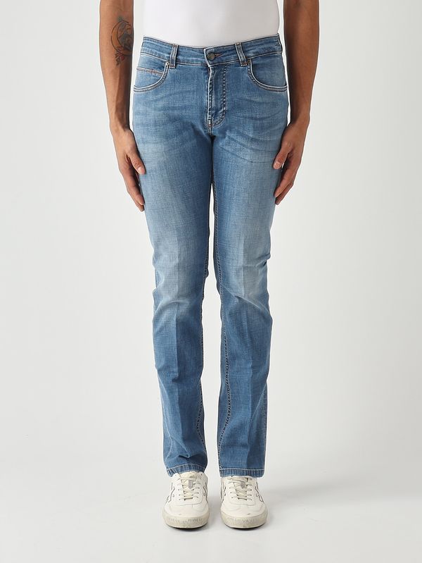 1. Jeans uomo in cotone stretch Denim Fay ntm8752196lzed