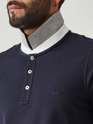 5. Polo uomo in piqué di cotone stretch Navy
