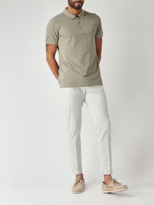 2. Polo uomo in piqué di cotone stretch Salvia