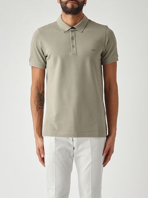 1. Polo uomo in piqué di cotone stretch Salvia