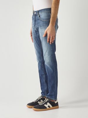 2. Jeans uomo Dian in cotone stretch Denim Medio