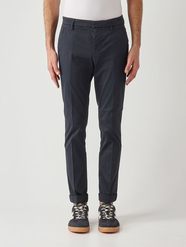 Pantalon homme Gaubert en satin extensible Bleu marine Dondup