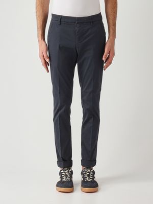 1. Pantalón de hombre Gaubert en satén elástico Azul marino