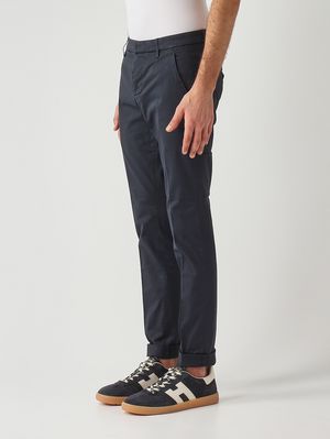 2. Pantalón de hombre Gaubert en satén elástico Azul marino