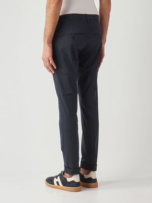 3. Pantalón de hombre Gaubert en satén elástico Azul marino
