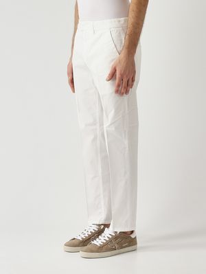 2. Men's Pablo trousers in stretch cotton White