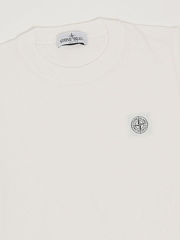 3. Camiseta de algodón para niño Blanco Stone Island Junior l1s162100005s0050