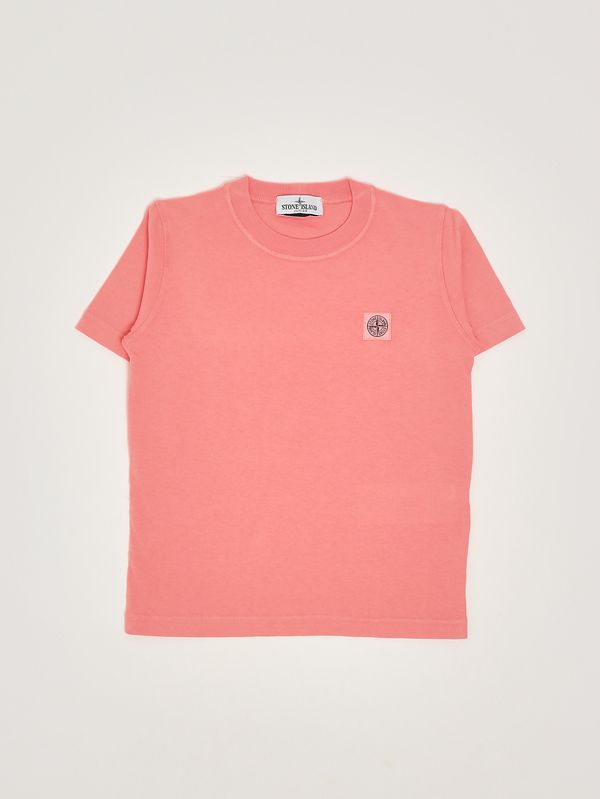 T-shirt bambino in cotone Rosa Stone Island Junior
