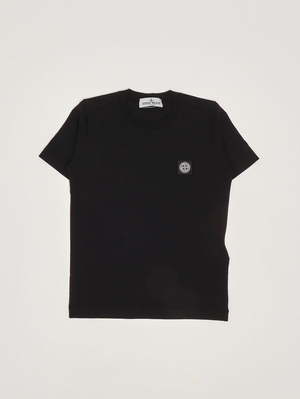 T-shirt bambino in cotone Nero Stone Island Junior