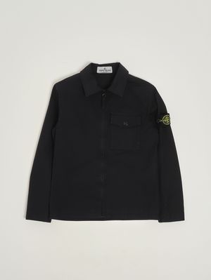 1. Boys' stretch cotton overshirt Blue