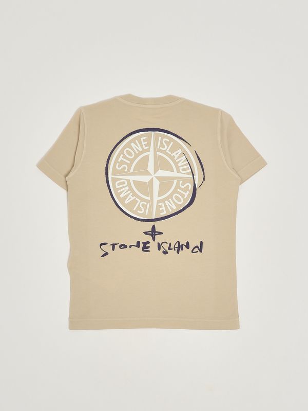 2. Camiseta de algodón para niño Beige Stone Island Junior l1s162100009s0377