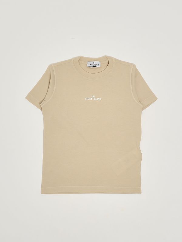 T-shirt bambino in cotone Beige Stone Island Junior