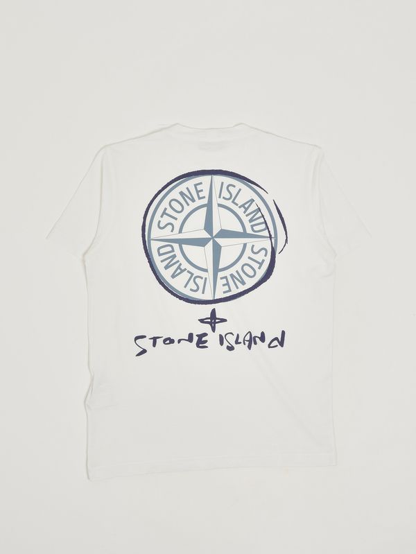 2. Kinder-T-Shirt aus Baumwolle Weiß Stone Island Junior l1s162100009s0377