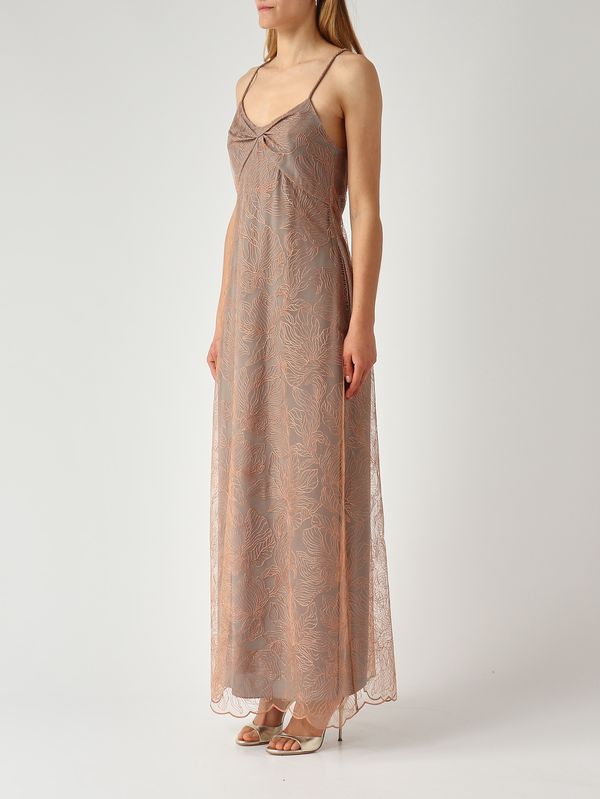 3. Women's brocade fabric dress Nude-Orange Emporio Armani ew004316te20132