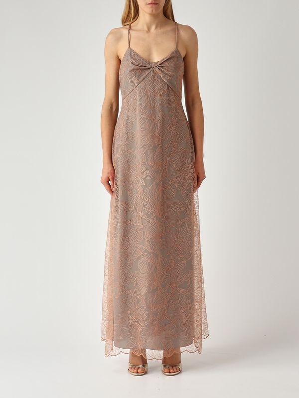 1. Women's brocade fabric dress Nude-Orange Emporio Armani ew004316te20132