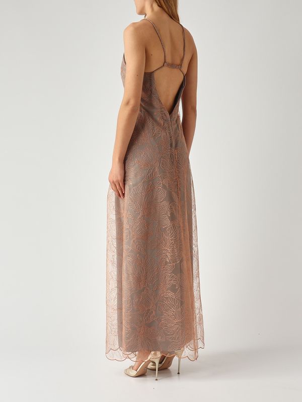 strapless open back dress Zara Orange Floral Mini Dress main image 0