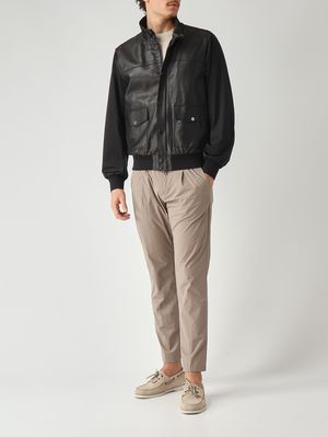 2. Herrenjacke Titano aus Plongé und Nylon Schwarz