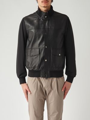 1. Herrenjacke Titano aus Plongé und Nylon Schwarz