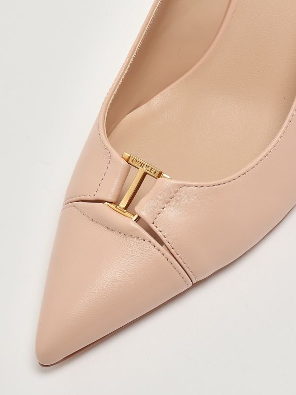 5. Escarpins femme en cuir Pêche Twinset 261tcp032