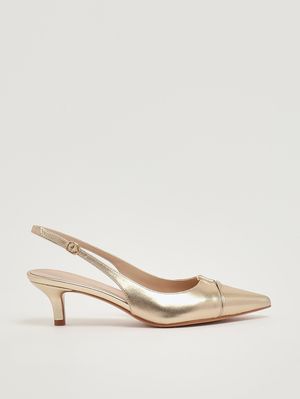 1. Escarpins femme en cuir Platine