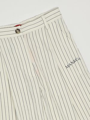 3. Girls' viscose-blend trousers White-Blue
