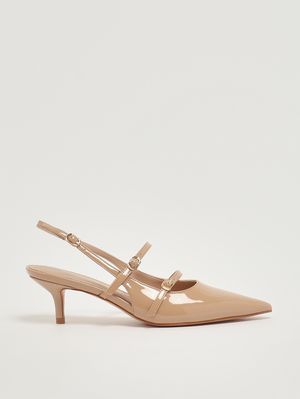 1. Escarpins femme en similicuir Sable