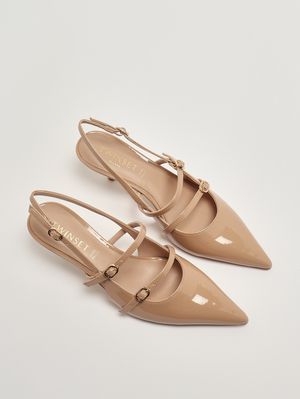 2. Escarpins femme en similicuir Sable