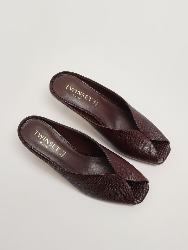 2. Mule donna in pelle Caffè Twinset 261tgt018