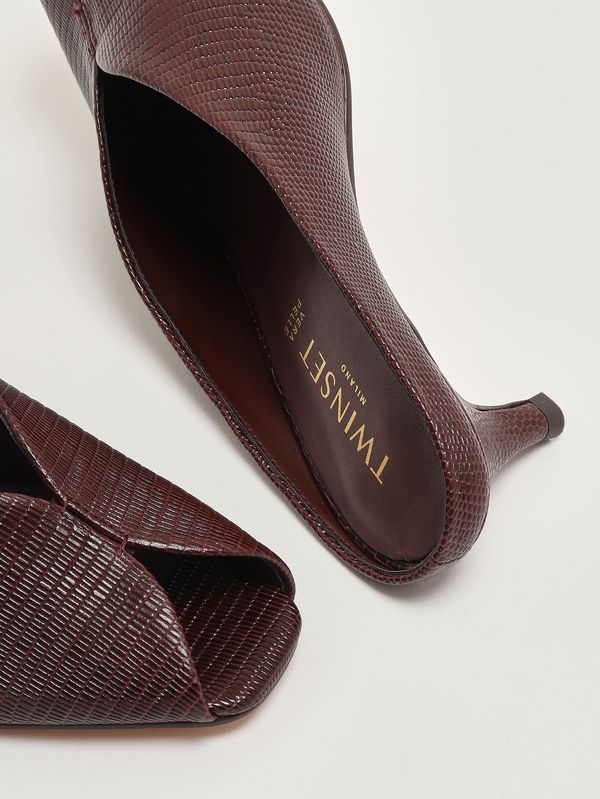 4. Mule donna in pelle Caffè Twinset 261tgt018