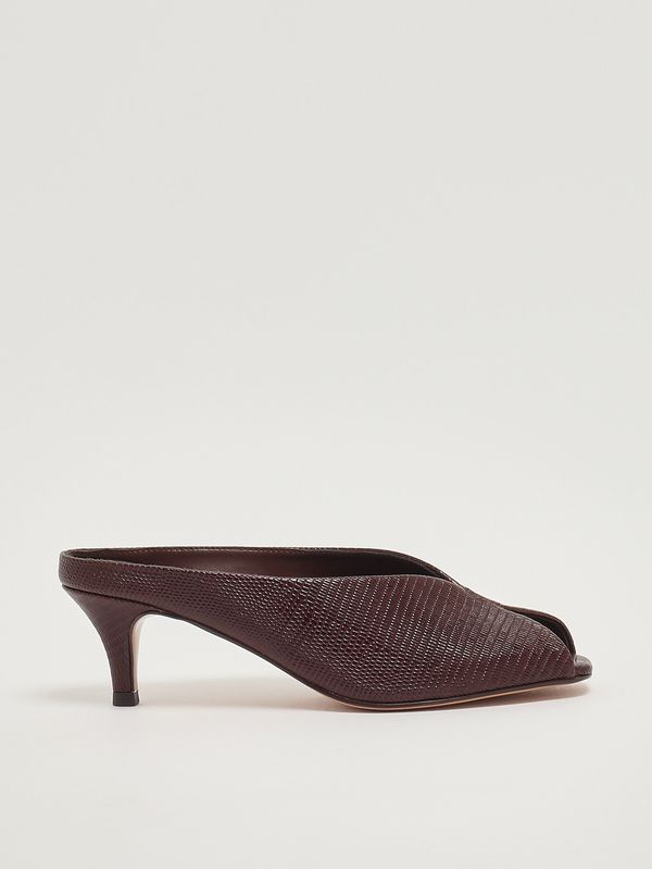 Mule femme en cuir Café Twinset