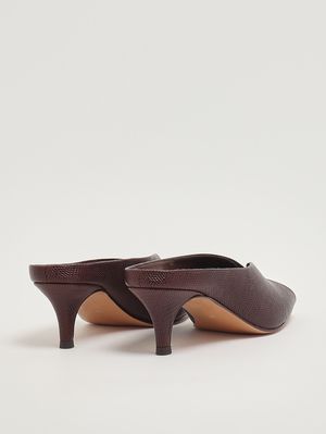 3. Mule donna in pelle Caffè