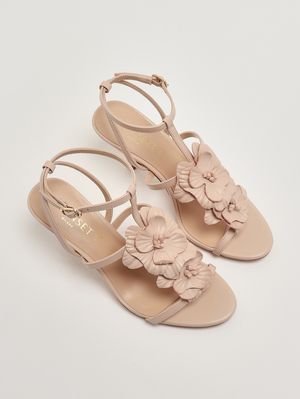 2. Women's leather sandals Nude