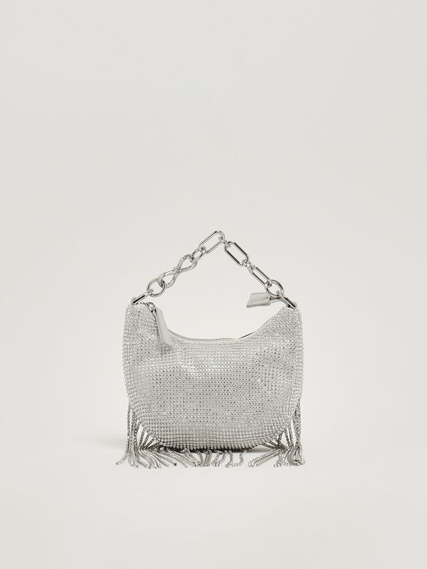 Sac pour femme en résille de strass Argent Twinset