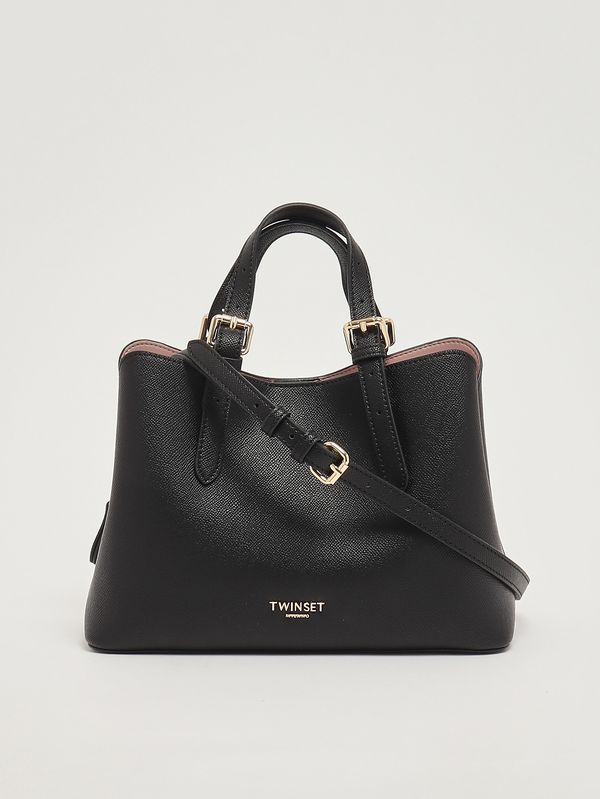 Twinset Women's faux leather bag - Black-Pink | Caposerio.com