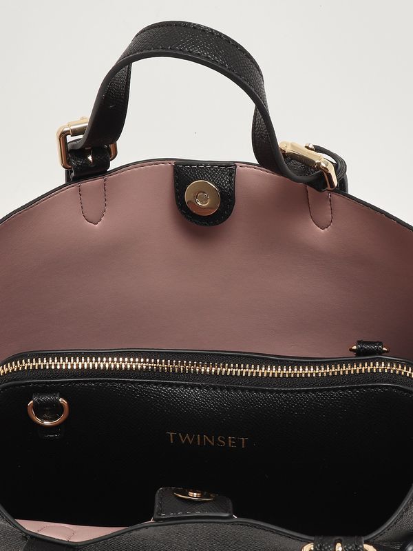5. Women's faux leather bag Black-Pink Twinset 261tb7181