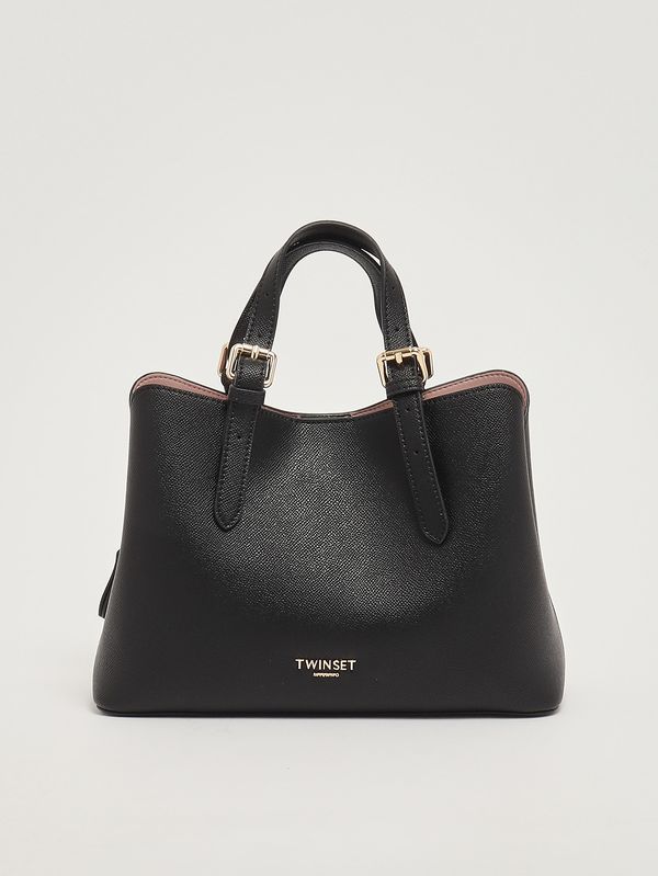 Twinset Women's faux leather bag - Black-Pink | Caposerio.com