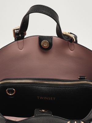 5. Women's faux leather bag Black-Pink