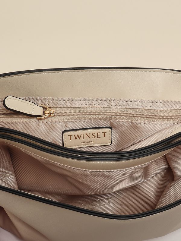 5. Women's faux leather bag Parchment Twinset 261tb7011