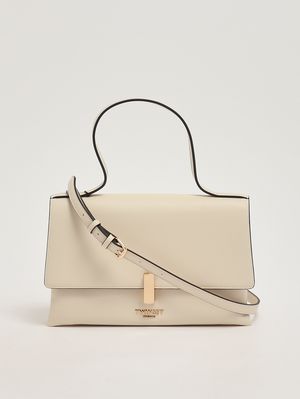 4. Women's faux leather bag Parchment