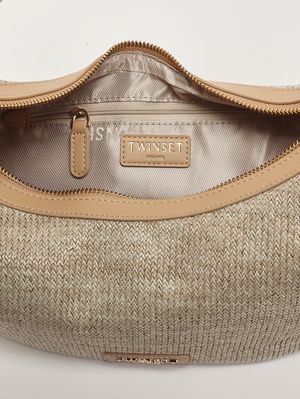 5. Damentasche aus Stoff in Raffia-Optik Stroh