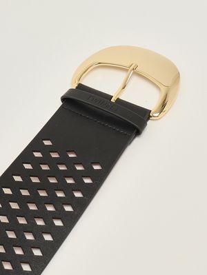 3. Ceinture femme en cuir Noir