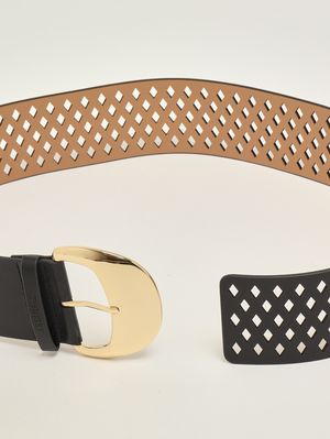 2. Ceinture femme en cuir Noir