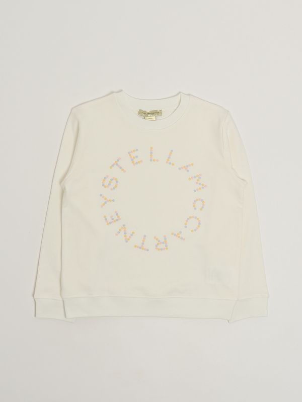 1. Mädchen-Sweatshirt aus Baumwolle Elfenbein Stella McCartney ty4c10z3409
