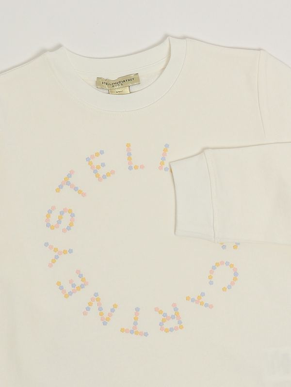 3. Mädchen-Sweatshirt aus Baumwolle Elfenbein Stella McCartney ty4c10z3409