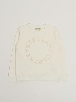 1. Mädchen-Sweatshirt aus Baumwolle Elfenbein