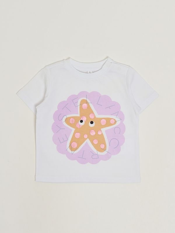 T-shirt en coton pour bébé fille Blanc Stella McCartney