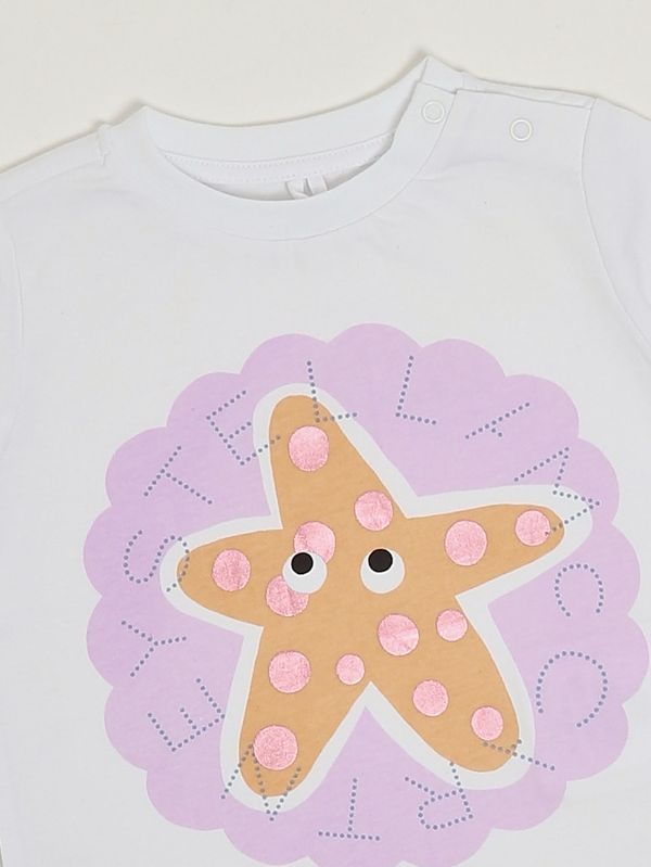 3. Baby girl's cotton t-shirt White Stella McCartney ty8051z0434