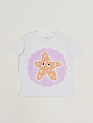 1. Baby girl's cotton t-shirt White