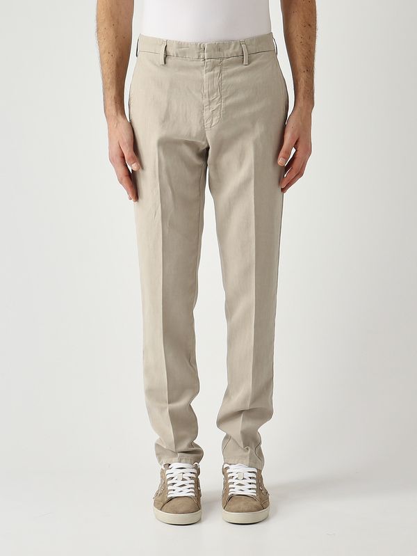 Pantalón de hombre Ral en mezcla de lino y algodón Levadura Dondup