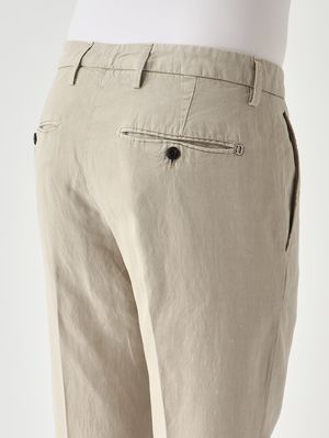 4. Pantalón de hombre Ral en mezcla de lino y algodón Levadura
